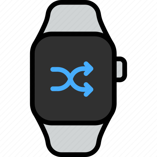 Shuffle, arrow, random, play, track, smart watch, tracker icon - Download on Iconfinder