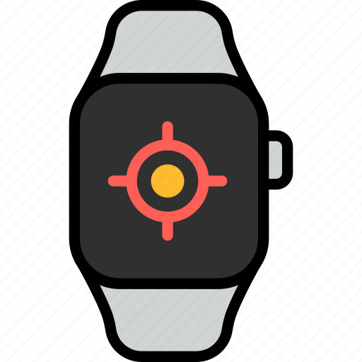 Target, location, center, mark, smart watch, wrist, gadget icon - Download on Iconfinder