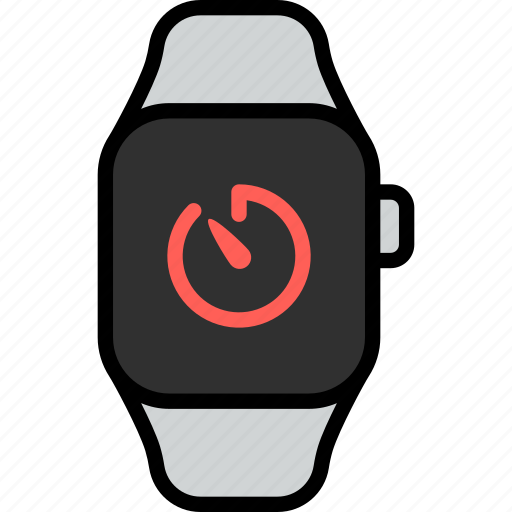 Timer, time, stopwatch, countdown, smart watch, wrist, tracker icon - Download on Iconfinder