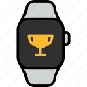 trophy, cup, reward, winner, award, smart watch, gadget 
