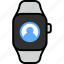 profile, avatar, account, person, smart watch, wrist, gadget 