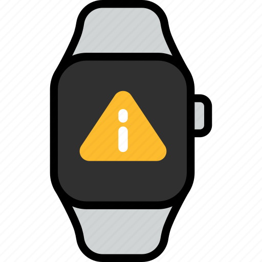 Warning, alert, danger, stop, attention, smart watch, wrist icon - Download on Iconfinder
