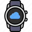 cloud, transfer, storage, sync, smart watch, gadget, tracker 