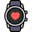 favorite, heart, like, love, rating, smart watch, gadget 