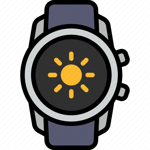 Light on, turn on, light, smart watch, gadget, tracker, wrist icon - Download on Iconfinder