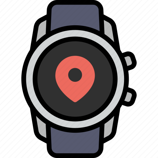 Location, pin, map, pointer, place, gps, smart watch icon - Download on Iconfinder