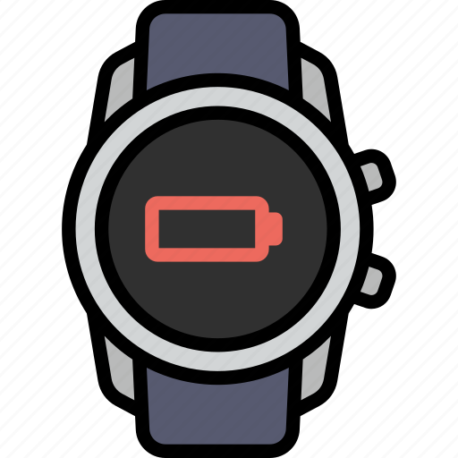 Low battery, power, empty, energy, cell, smart watch, gadget icon - Download on Iconfinder