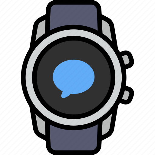 Message, speech bubble, text, speech, talk, smart watch, gadget icon - Download on Iconfinder