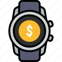 money, finance, banking, payment, currency, dollar, smart watch 