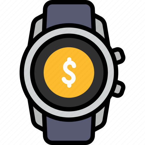 Money, finance, banking, payment, currency, dollar, smart watch icon - Download on Iconfinder