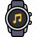music, note, sound, melody, smart watch, gadget, tracker 