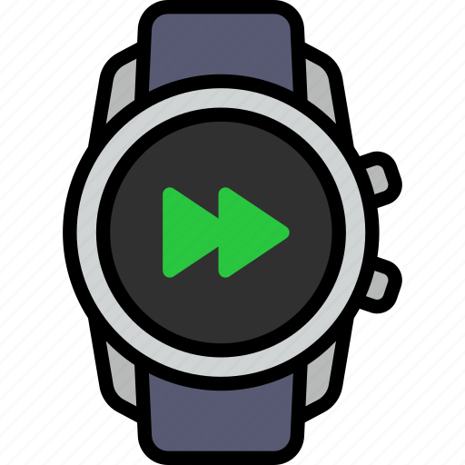 Next, button, forward, audio, smart watch, gadget, tracker icon - Download on Iconfinder