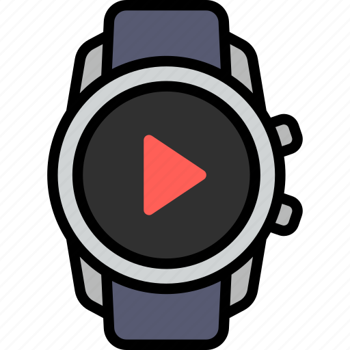 Play, button, arrow, music, smart watch, gadget, tracker icon - Download on Iconfinder
