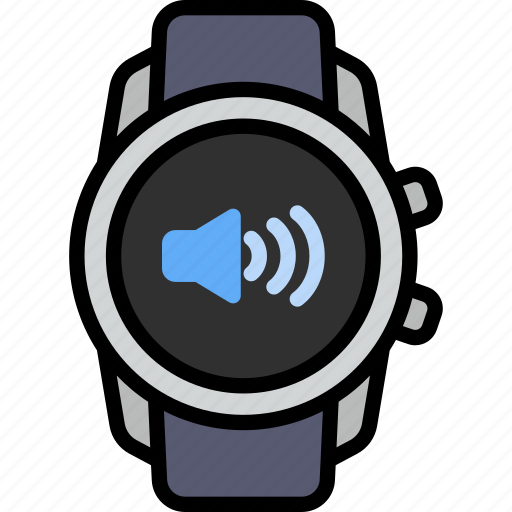Sound on, up, volume, speaker, plus, smart watch, gadget icon - Download on Iconfinder