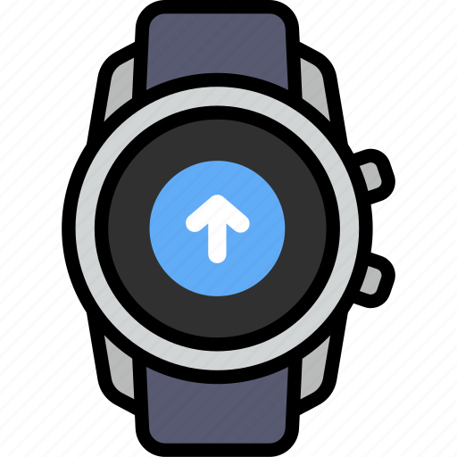 Upload, arrow, up, transfer, send, smart watch, gadget icon - Download on Iconfinder