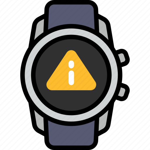 Warning, alert, danger, stop, attention, smart watch, gadget icon - Download on Iconfinder