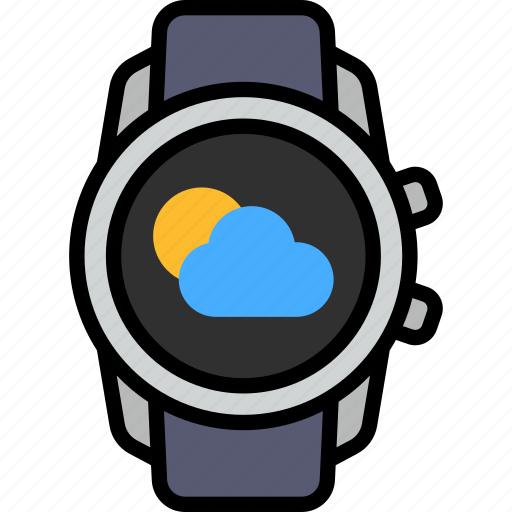 Weather, sun, cloud, season, smart watch, gadget, tracker icon - Download on Iconfinder
