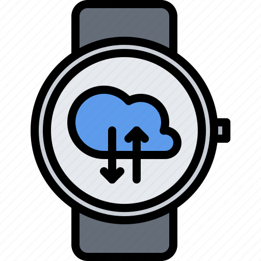 Cloud, data, exchange, interface, smart, ui, watch icon - Download on Iconfinder