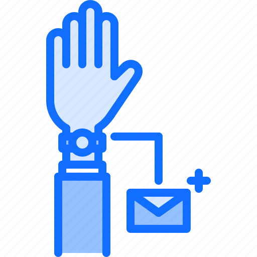 Arm, watch, interface, smart, hand, mail, ui icon - Download on Iconfinder