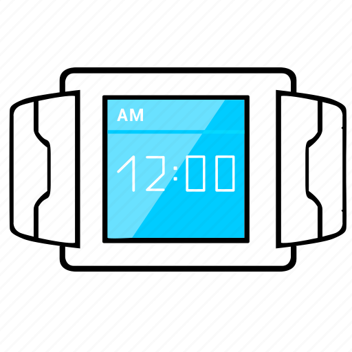 Display, horizontal, screen, smart, time, watch icon - Download on Iconfinder