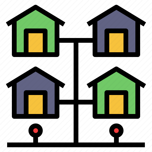 Smart village, connectivity, property, smarthome, control icon - Download on Iconfinder