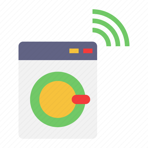 Smart washing machine, smarthome, appliances, laundry, internet of things icon - Download on Iconfinder