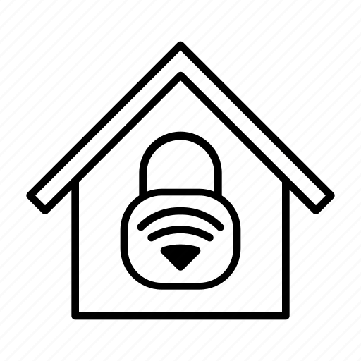 Lock, wifi, house, smarthome icon - Download on Iconfinder