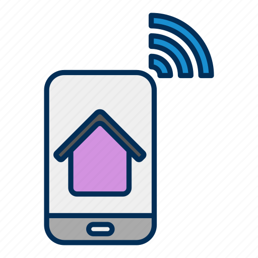 Home, smartphone, wifi, signal, house icon - Download on Iconfinder