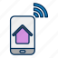 home, smartphone, wifi, signal, house 