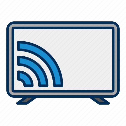 Television, screen, tv, signal, connection, wireless, monitor icon - Download on Iconfinder