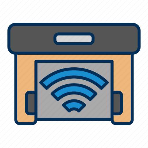 Garage, home, signal, wifi, connection, network icon - Download on Iconfinder