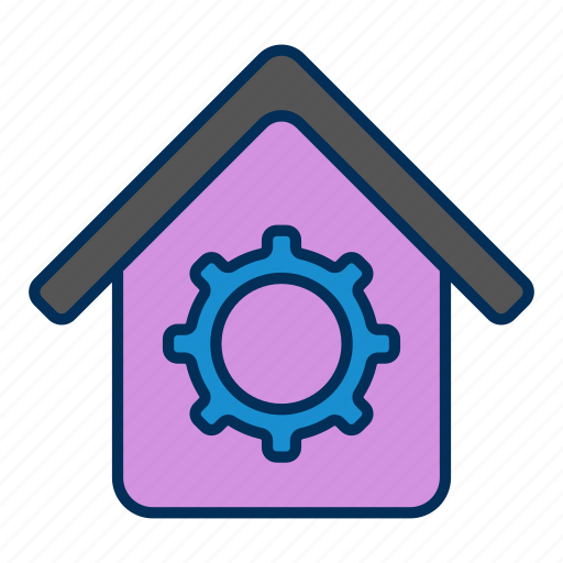 Setting, home, house, gear icon - Download on Iconfinder