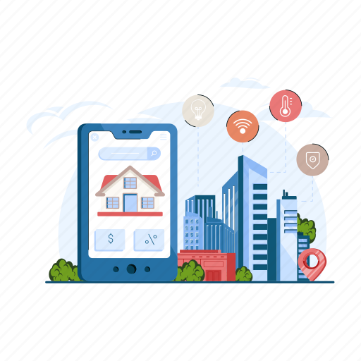 Smart building, smart city, iot, building automation, online property \ icon - Download on Iconfinder