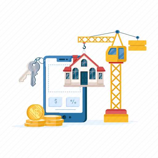 Property app, construction app, online construction, home construction, construction site icon - Download on Iconfinder