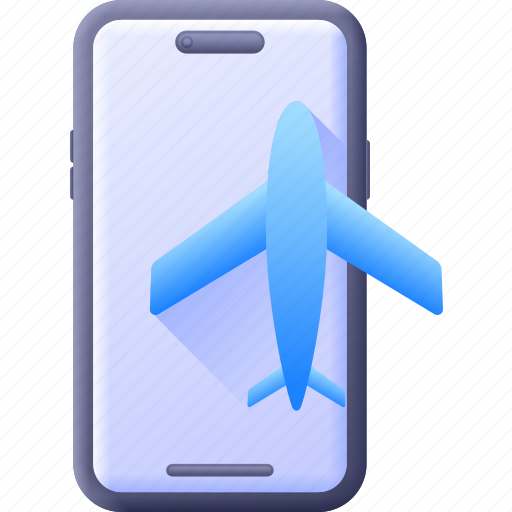 Electronics, communications, smartphone, cellphone, phone, mobile, aeroplanemode 3D illustration - Download on Iconfinder