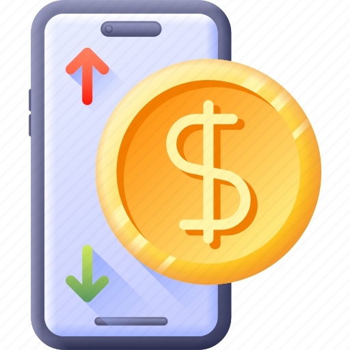 Electronics, communications, smartphone, cellphone, phone, mobile, transfermoney 3D illustration - Download on Iconfinder