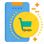 cart, mobile, phone, shopping, smartphone, technology 