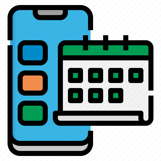 Calendar, mobile, phone, schedule, date icon - Download on Iconfinder