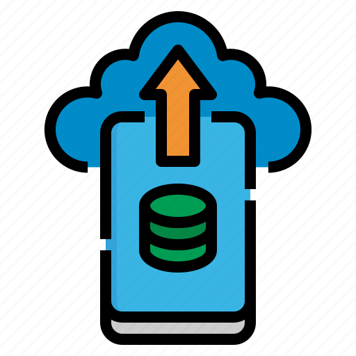 Cloud, data, file, upload, phone icon - Download on Iconfinder