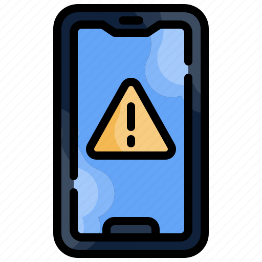 Alert, warning, mobile, phone, smartphone, mark icon - Download on Iconfinder