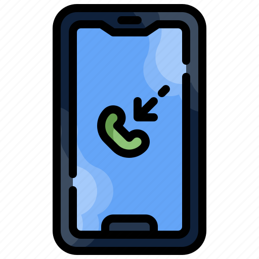Incoming, call, phone, communications, smartphone, mobile icon - Download on Iconfinder