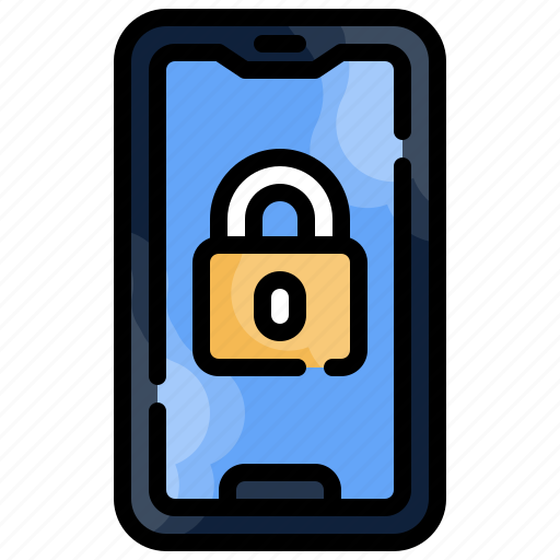 Lock, mobile, phone, padlock, communications, security icon - Download on Iconfinder