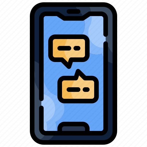 Message, mobile, phone, speech, bubble, smartphone, app icon - Download on Iconfinder
