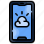 weather, cloudy, application, smartphone, app 