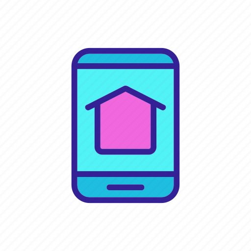 Contour, function, home, phone, smartphone icon - Download on Iconfinder