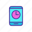 business, clock, contour, function, phone, smartphone, time 