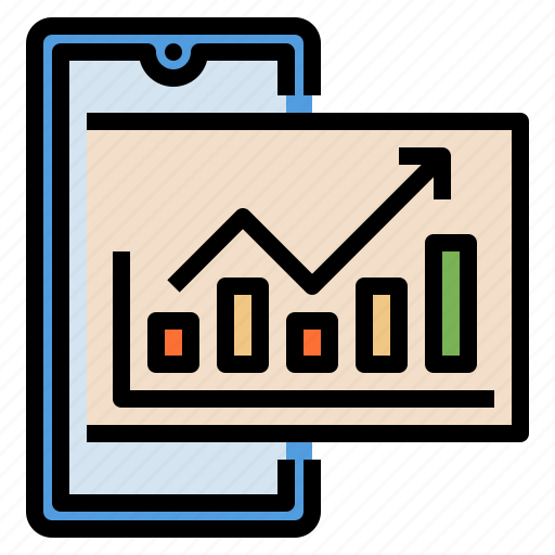Chart, graph, market, smartphone, stock icon - Download on Iconfinder