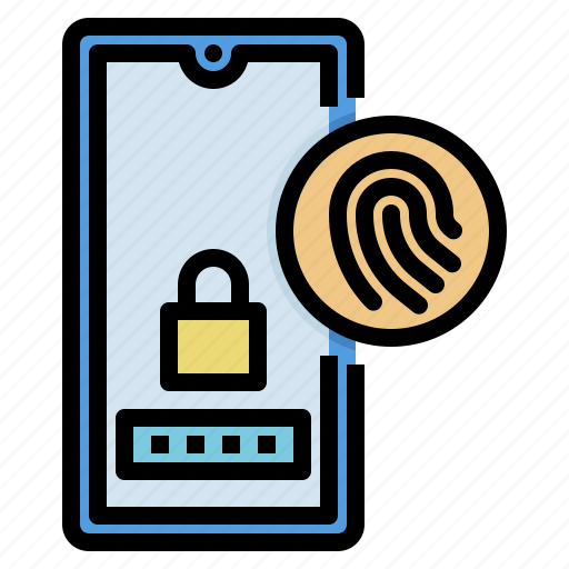 Fingerprint, screen, security, smartphone, touch icon - Download on Iconfinder