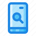 browse, magnifier, search, smartphone