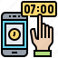 clock, futuristic, hour, smartphone, time 